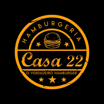 Logo restaurante hamburgueria casa 22