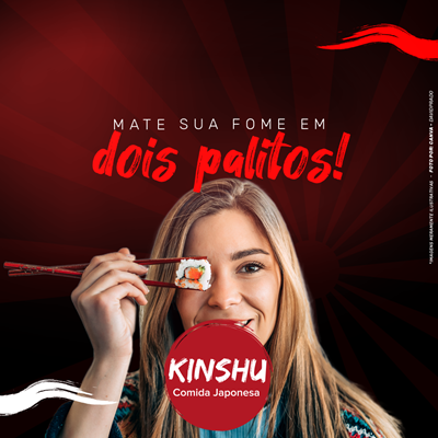 Logo restaurante kinshu restaurante pizzaria e delivery