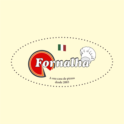 Logo restaurante fornalha pizzaria