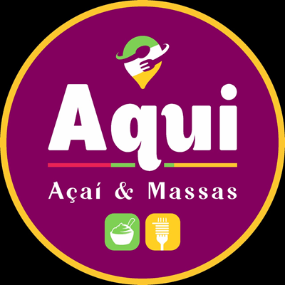 Logo-Loja de Açaí - AQUI AÇAÍ & MASSAS