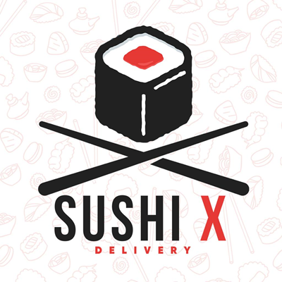 Logo-Restaurante Japonês - Sushi X
