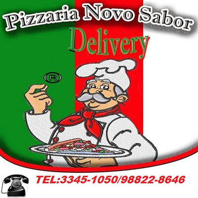 Logo restaurante pizzaria novo sabor