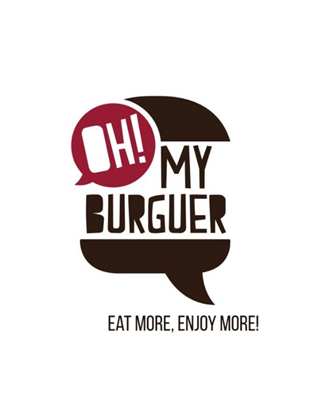 Logo restaurante oh my burguer