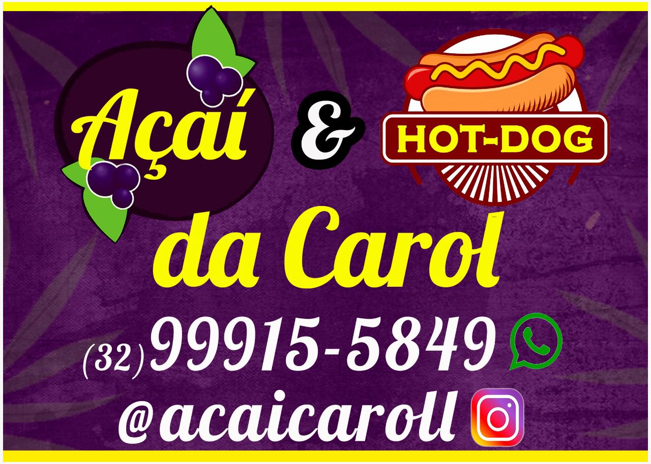 Logo restaurante acai e hot dog da carol