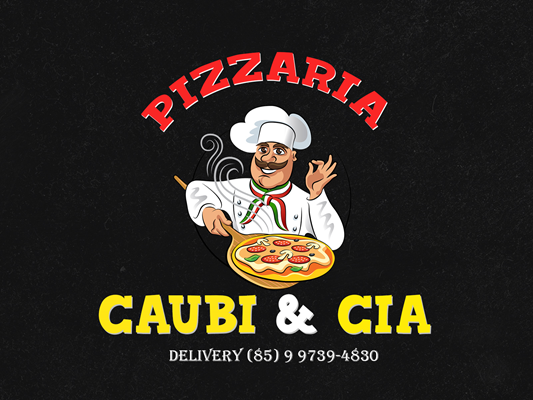 Logo restaurante pizzaria e lanchonete Caubi&cia