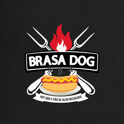 Logo restaurante O original Hot Dog Feito na Brasa !