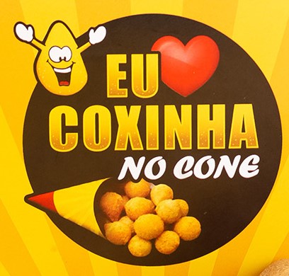 Logo restaurante EU AMO COXINHA