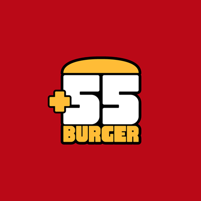 Logo restaurante cupom +55 Burger