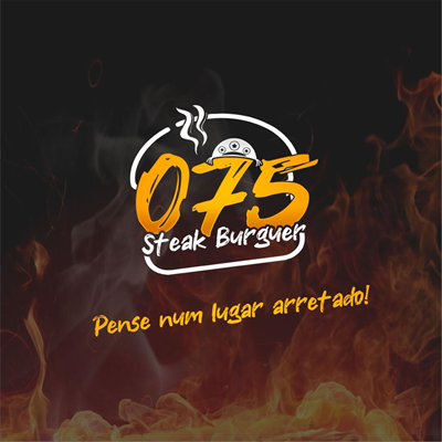 Logo restaurante 075 steak burguer