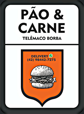 Logo restaurante hamburgueria Pão e Carne tb