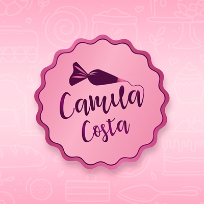 Logo restaurante Camila Costa Confeitaria
