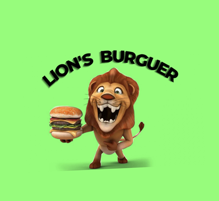 Logo restaurante lions burguer