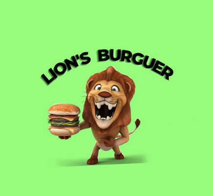 Logo restaurante lions burguer 