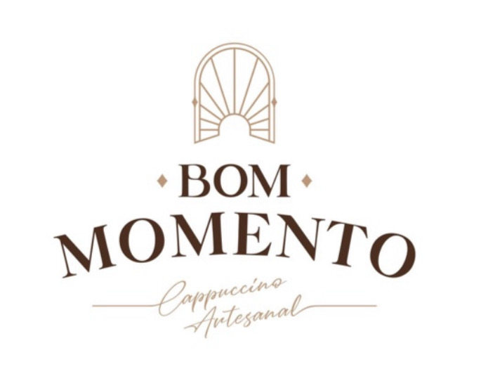 Logo restaurante cupom BOM MOMENTO CAPPUCCINO ARTESANAL