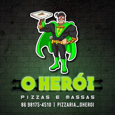 Logo-Pizzaria - O HERÓI PIZZAS E MASSAS