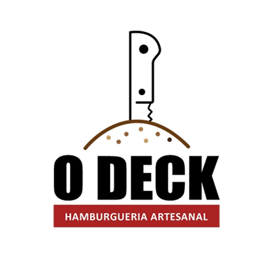 Logo restaurante odeck hamburgueria