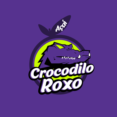 Logo-Loja de Açaí - crocodilo 