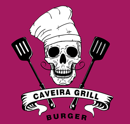 Logo-Hamburgueria - Caveira Grill Burger