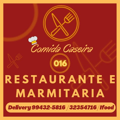 Logo restaurante 016 Restaurante e Marmitaria