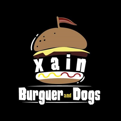 Logo restaurante xain burguer and dog
