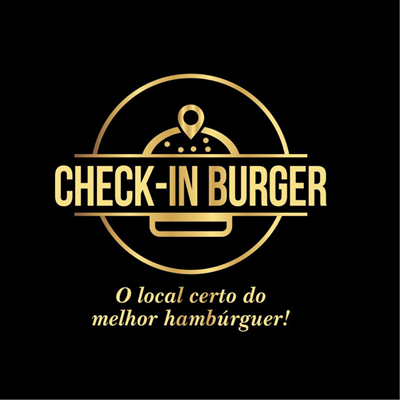 Logo restaurante check-in burger