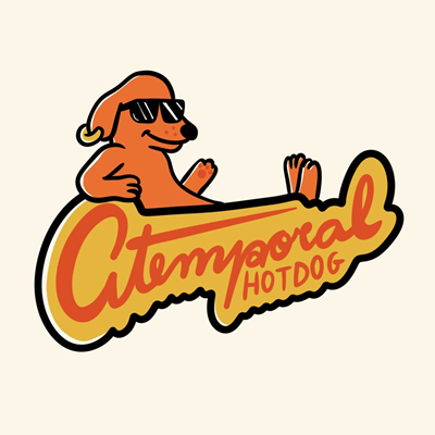 Logo restaurante ATEMPORAL HOT DOG