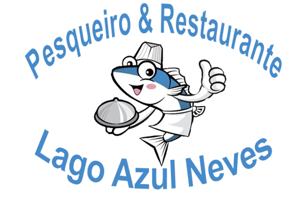 Logo restaurante pesqueiro lago azul neves