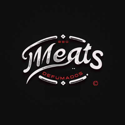Logo restaurante Meats defumados e hamburgueria