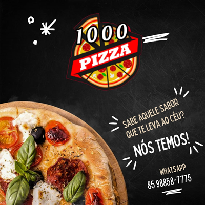 Logo restaurante 1000 pizza