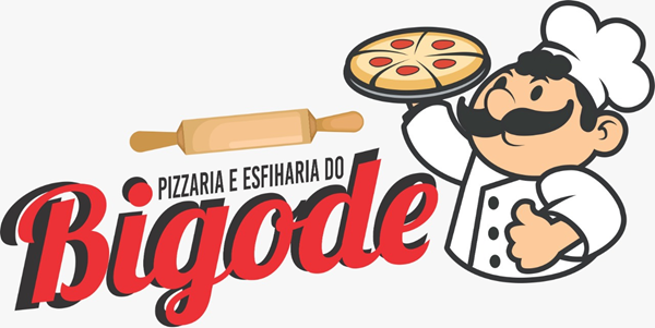 Logo restaurante pizzaria do bigode