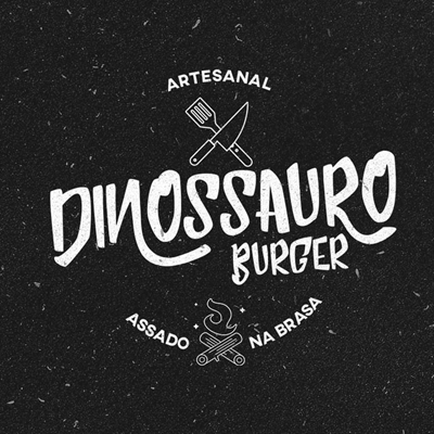 Logo restaurante dinossauro burger