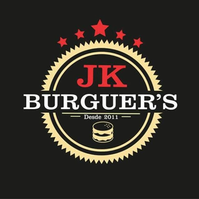 Logo restaurante cupom jk burguers