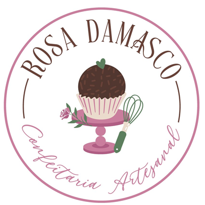 Logo restaurante Rosa Damasco Confeitaria