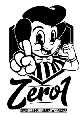 Logo-Fast Food - Zero Um Burguer