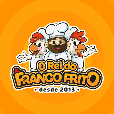 Logo restaurante O REI DO FRANGO FRITO