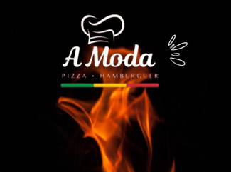 Logo restaurante Pizzaria & hambúrgueria A moda