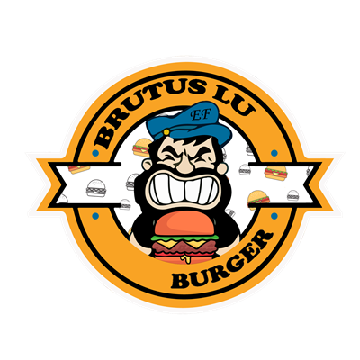 Logo restaurante brutus burger
