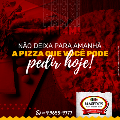 Logo restaurante Macedos Pizza Sushi e Burguer