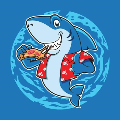 Logo restaurante shark pizza
