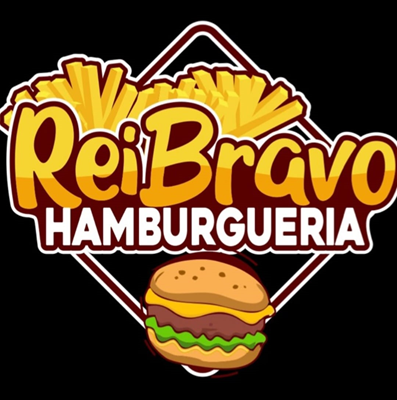Logo restaurante Rei Bravo Hamburgueria 