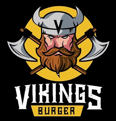Logo restaurante Vikings Burger - Augusto Montenegro