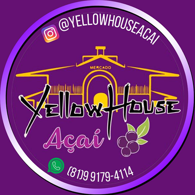 Logo restaurante yellow house acai