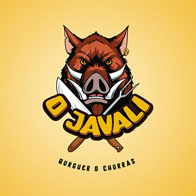 Logo restaurante O Javali: Burguers e Churras