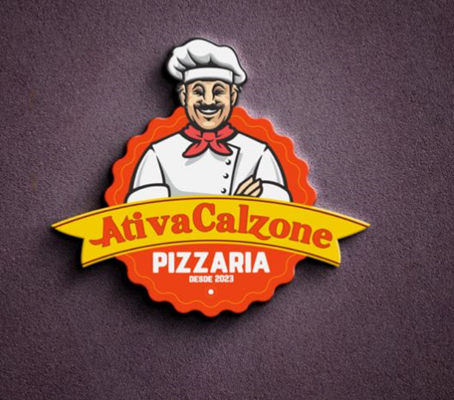 Logo restaurante Ativa Calzone e Pizzaria
