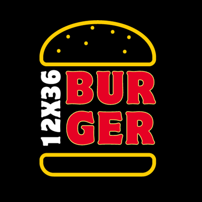 Logo restaurante 12x36 Burger
