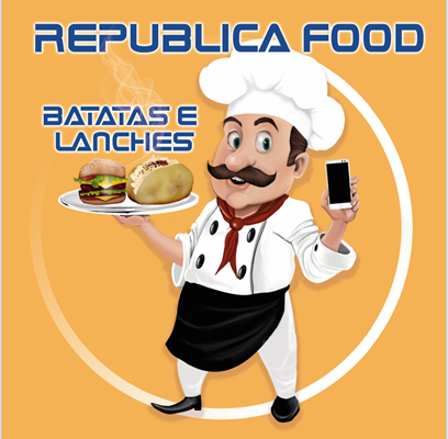 Logo restaurante cupom Republica food-Batata recheada e Lanche artesanal