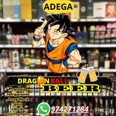 Logo restaurante adega dragon ball beer