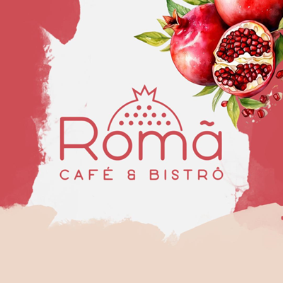 Logo restaurante Romã Café & Bistro