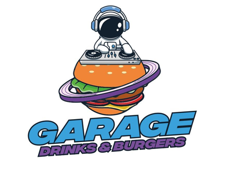 Logo restaurante Garage Drinks e Burgers