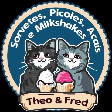 Logo restaurante Theo e Fred Sorvetes, Picolés, Açaís e MilkShakes